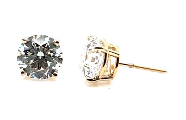 Diamond Solitaire Earrings - Image 5