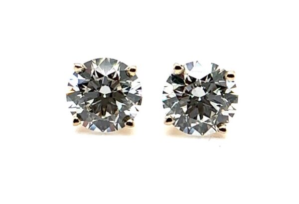Diamond Solitaire Earrings - Image 4