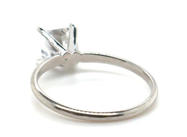 Princess Cut Solitaire Diamond Engagement Ring - Image 3