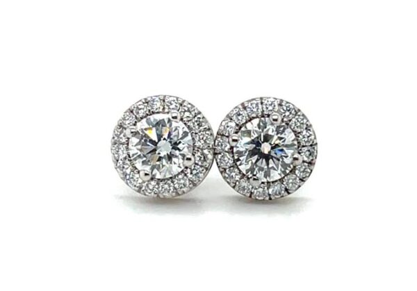 Diamond Halo Earrings