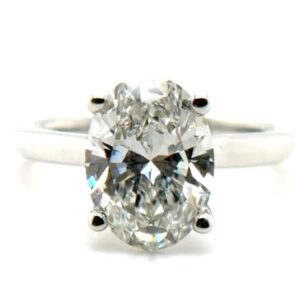 Oval Brilliant Solitaire with Cathedral