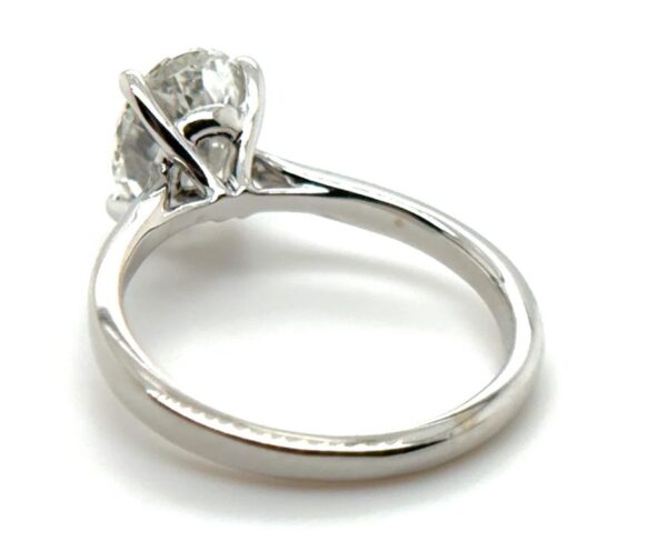 Oval Brilliant Solitaire with Cathedral - Image 3