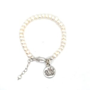 B7311 baby pearl engravable bracelet