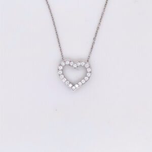 P25279 Small heart cubic zirconia necklace