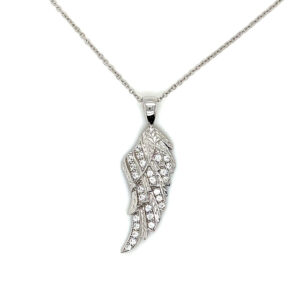N9303 Angel wing cubic zirconia necklace