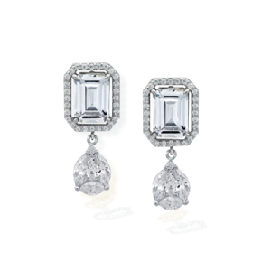 E17609 dangling cubic zirconia earring