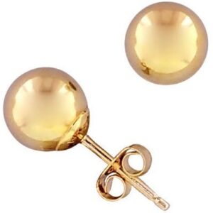 Gold plated ball stud earring