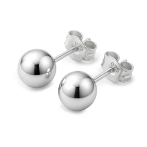 Sterling Silver Ball Stud Earrings